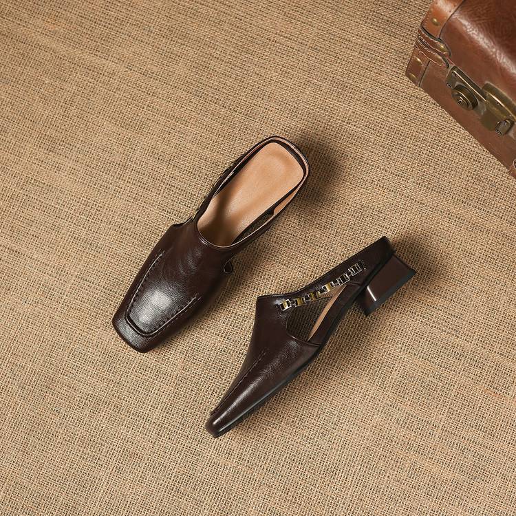 Vyla genuine leather mules for women
