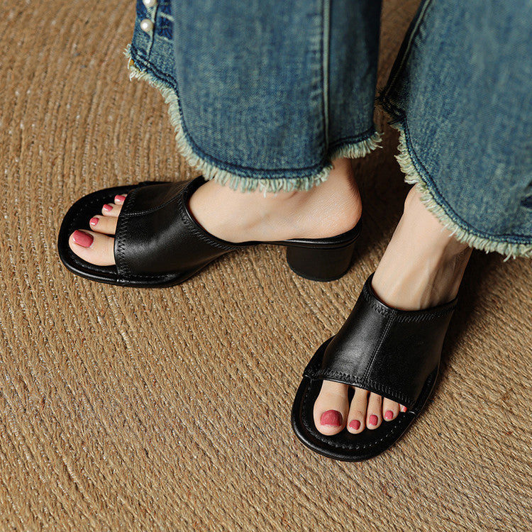 Amira genuine leather mules for women