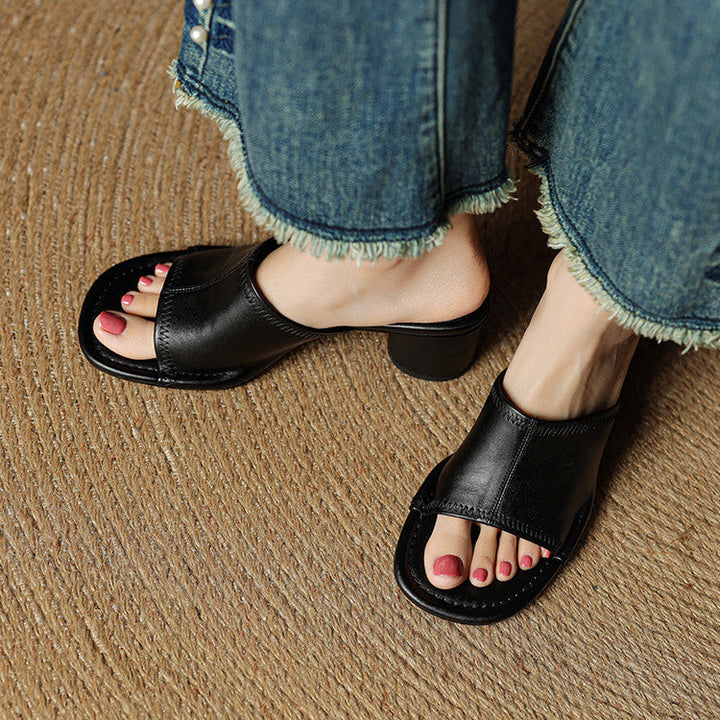 Amira genuine leather mules for women