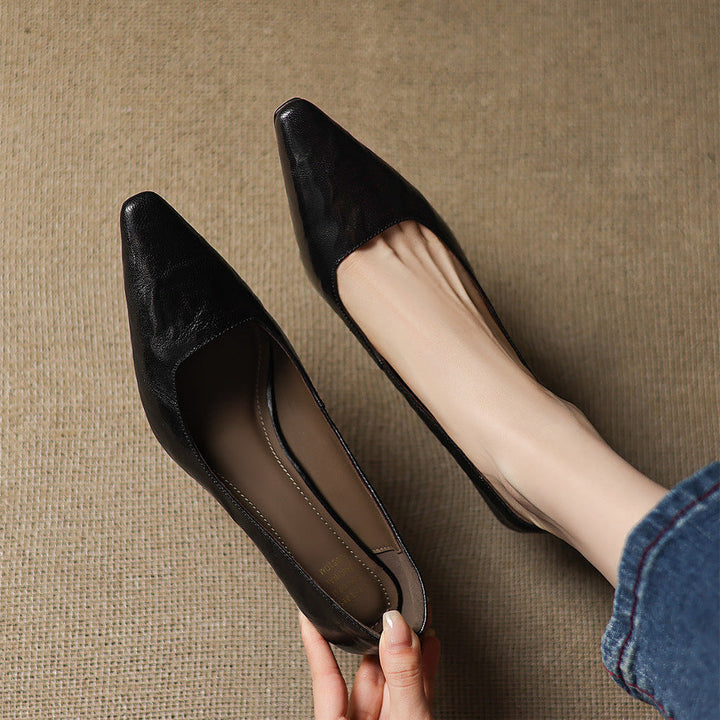 Zala genuine leather heels for women