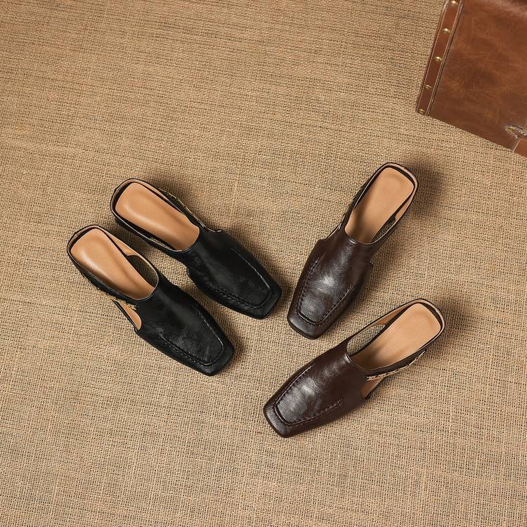 Vyla genuine leather mules for women