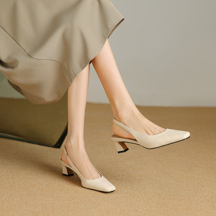 Ersa genuine leather slingbacks for women