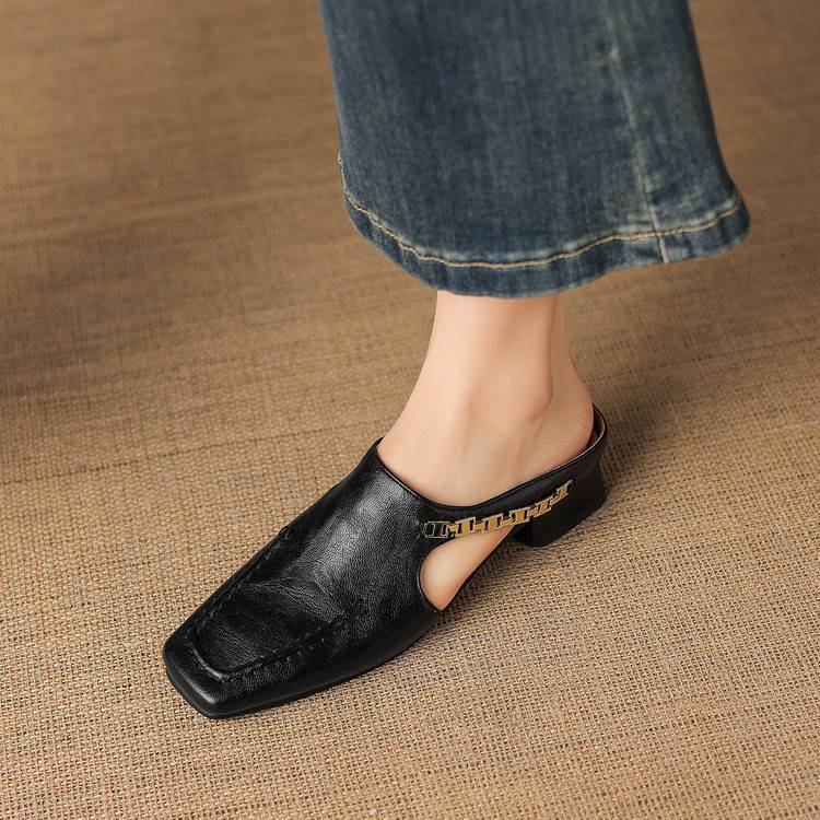 Vyla genuine leather mules for women