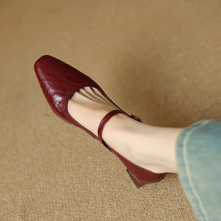 Bella genuine leather heels for women