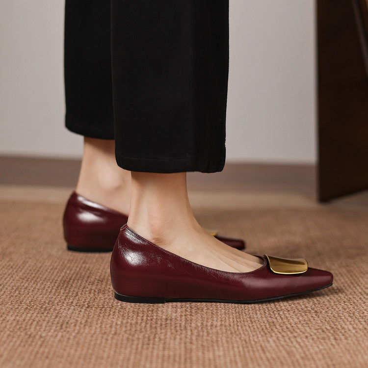 Lorea genuine leather flats for women