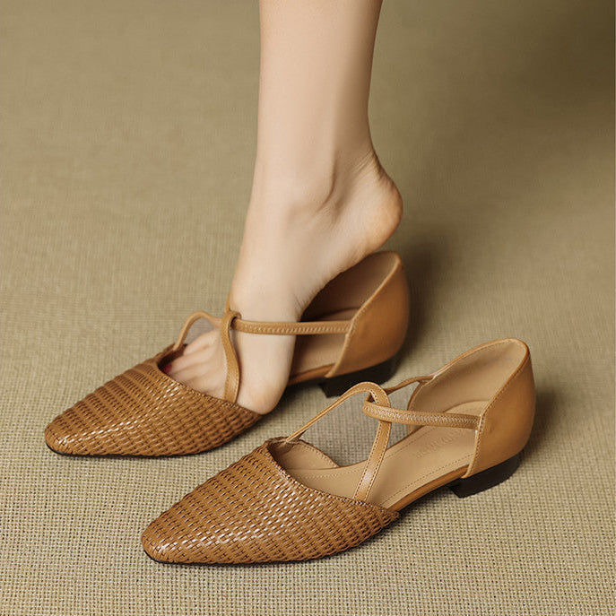 Dona genuine leather heels for women