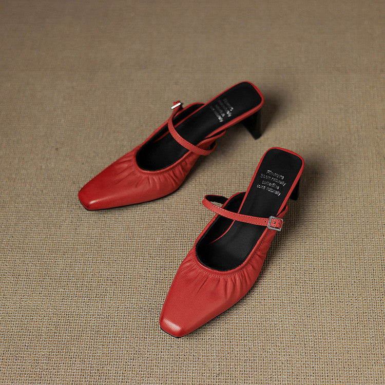 Vanya mary jane mules for women