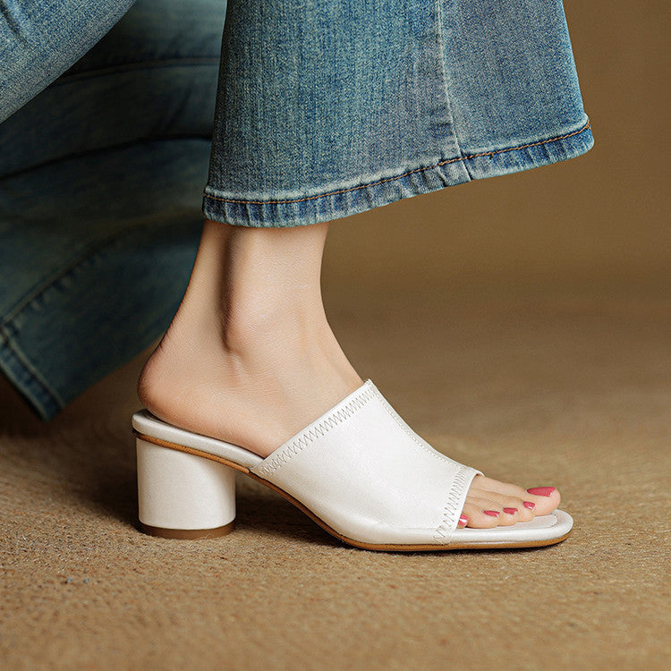 Amira genuine leather mules for women