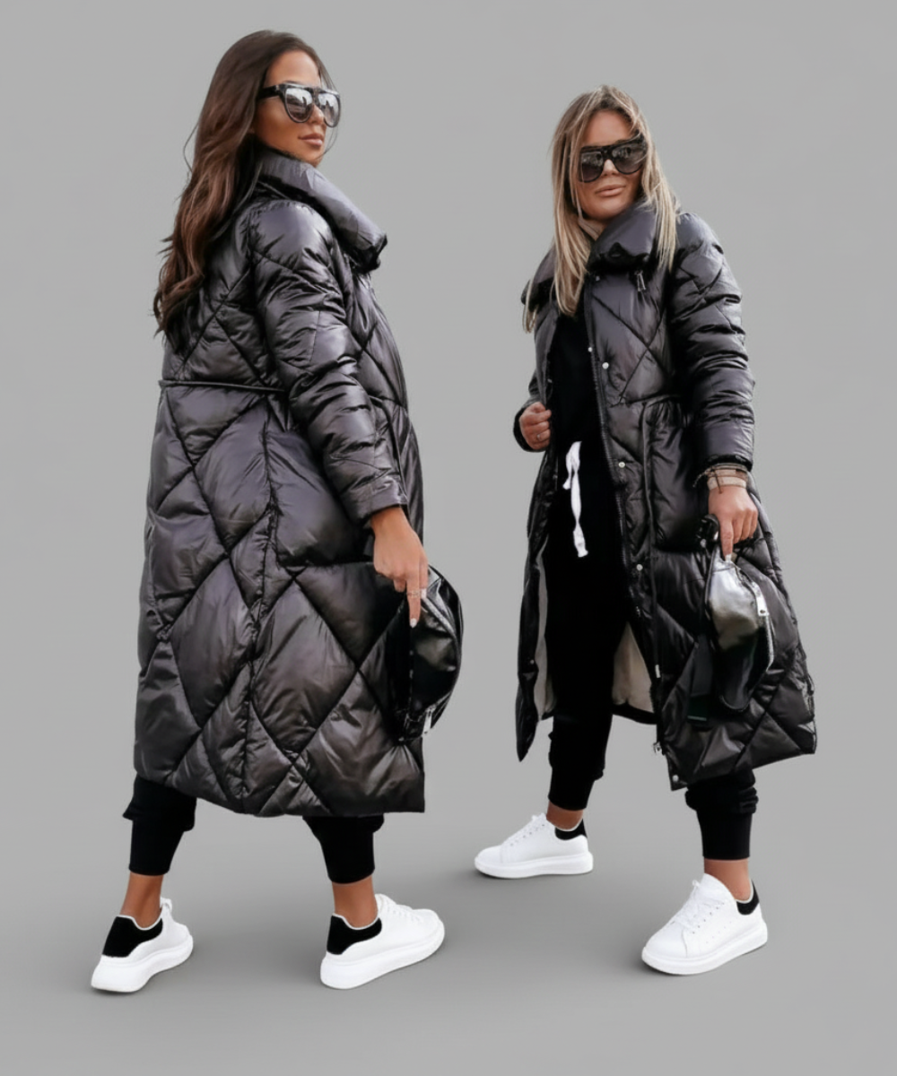 Janice™ | Satin-Effect Quilted Coat