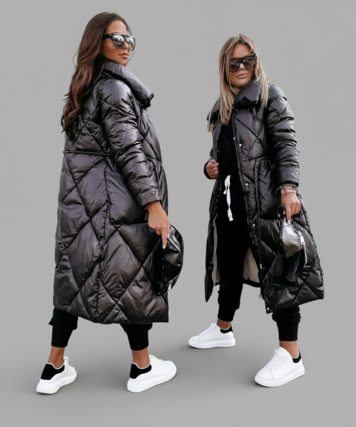 Janice™ | Satin-Effect Quilted Coat
