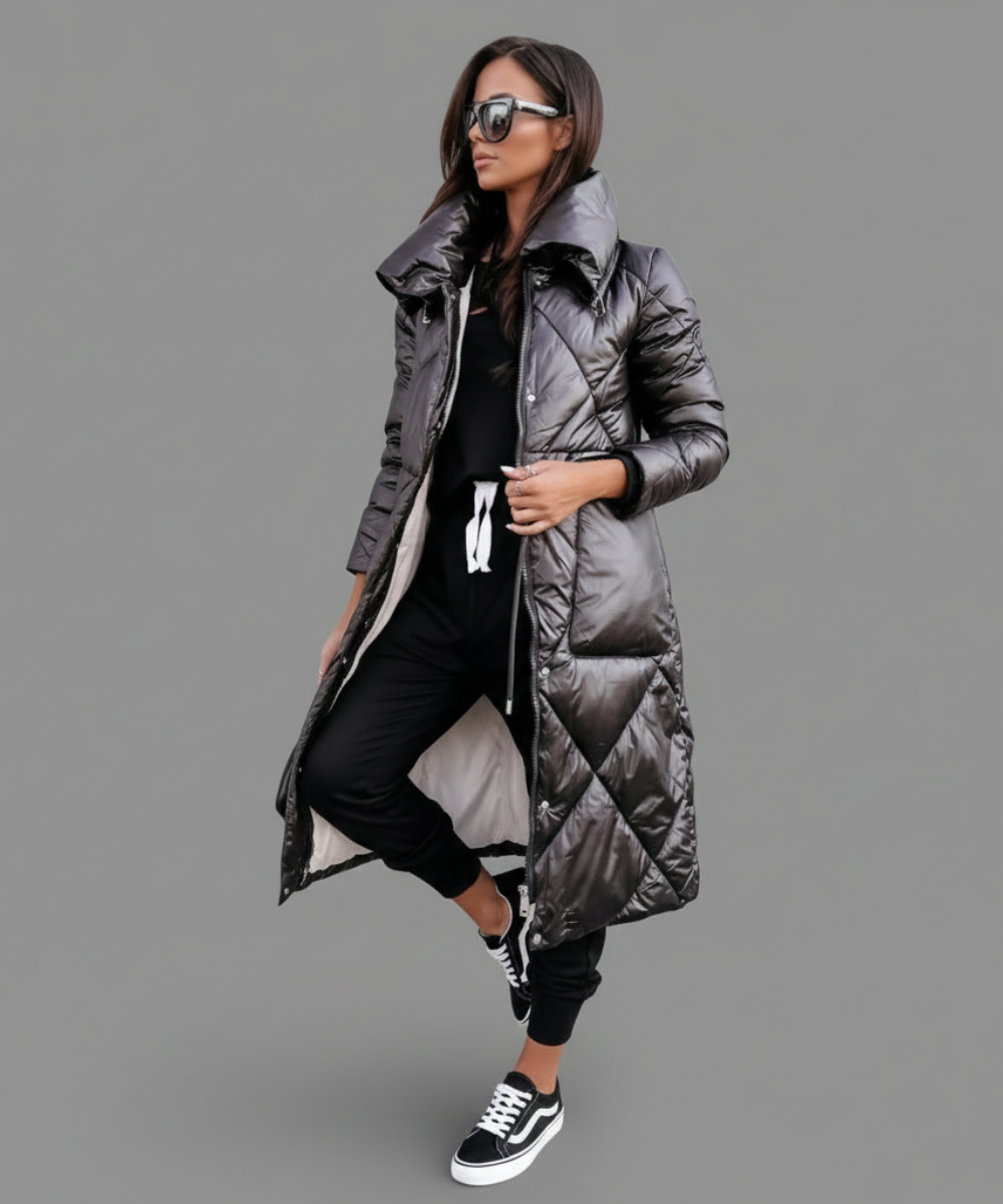 Janice™ | Satin-Effect Quilted Coat