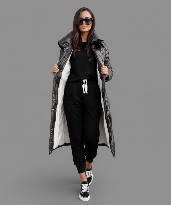 Janice™ | Satin-Effect Quilted Coat