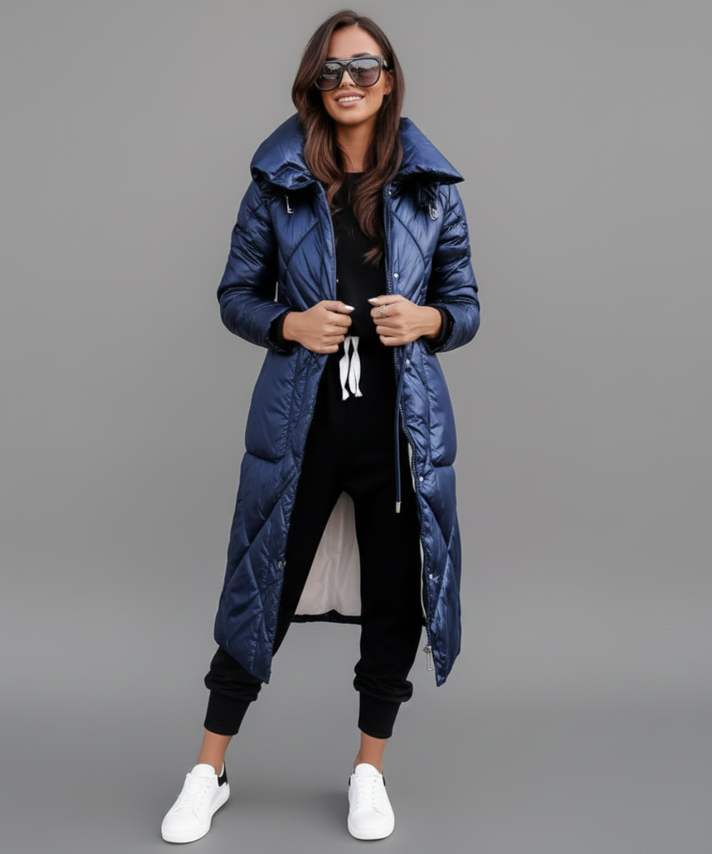 Janice™ | Satin-Effect Quilted Coat