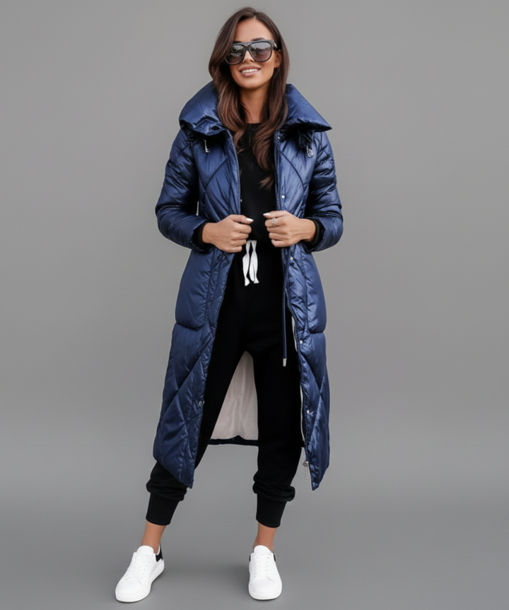 Janice™ | Satin-Effect Quilted Coat