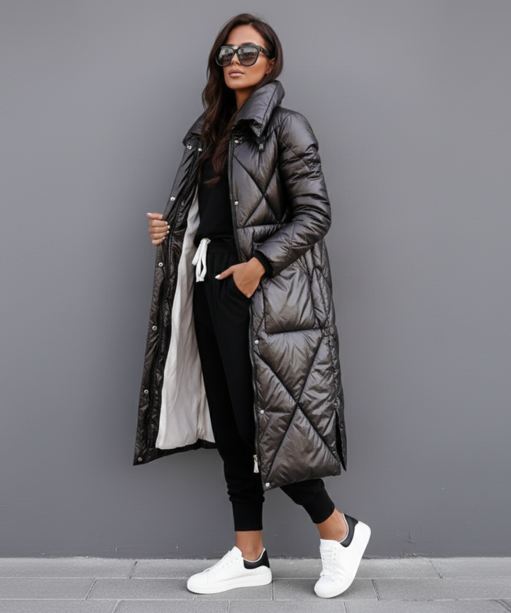 Janice™ | Satin-Effect Quilted Coat