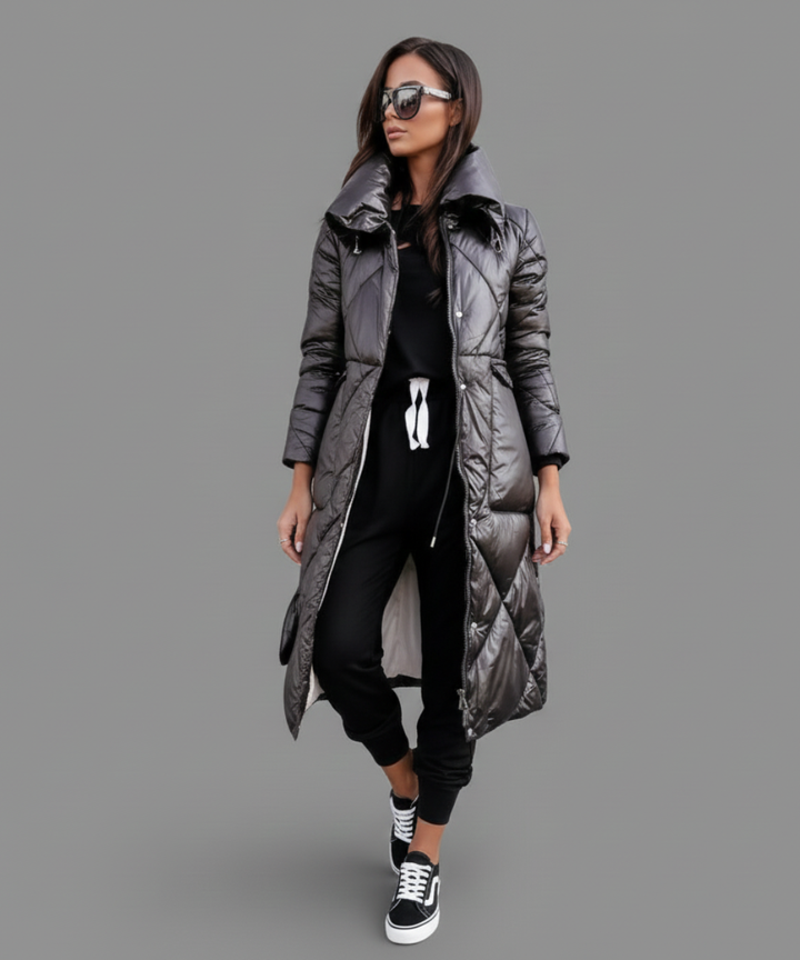 Janice™ | Satin-Effect Quilted Coat