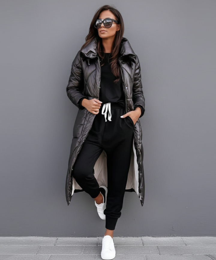 Janice™ | Satin-Effect Quilted Coat