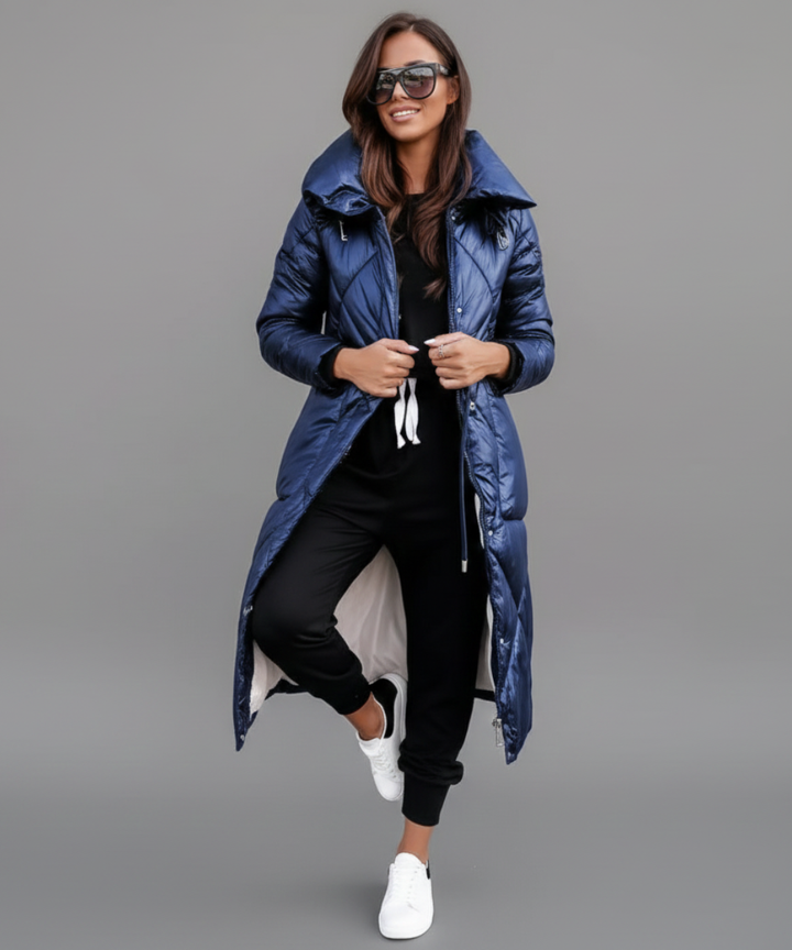 Janice™ | Satin-Effect Quilted Coat
