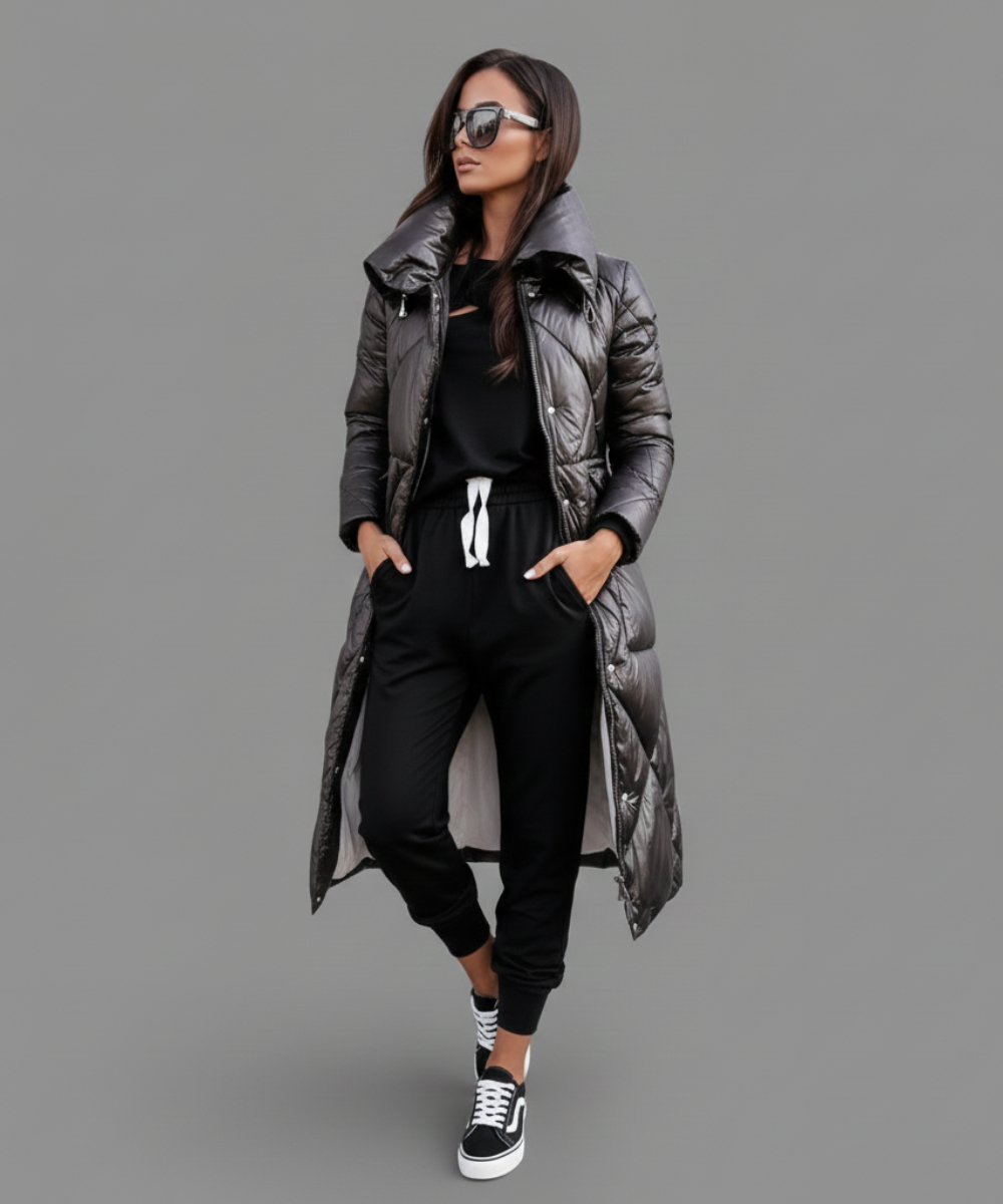Janice™ | Satin-Effect Quilted Coat