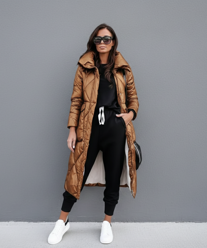 Janice™ | Satin-Effect Quilted Coat