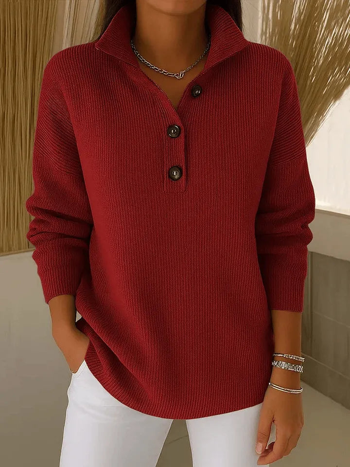 Amparo v-neck polo sweater for women