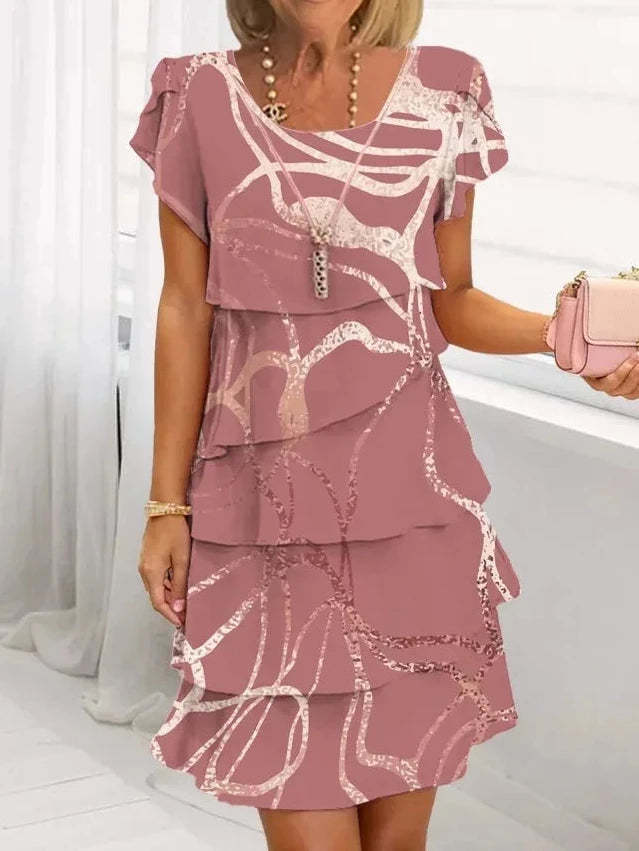 Beatrice | Elegant Comfort Ruffle Dress