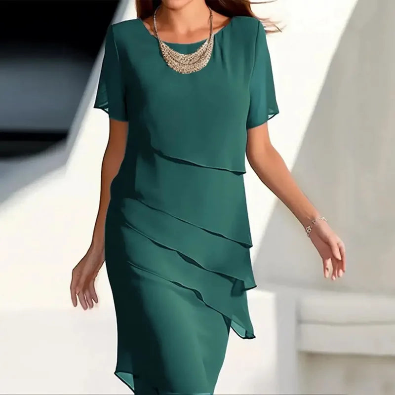 Aurora | Layered Chiffon Cocktail Dress