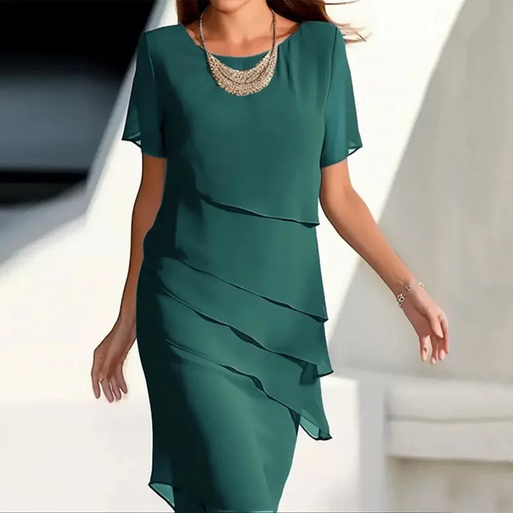 Aurora | Layered Chiffon Cocktail Dress