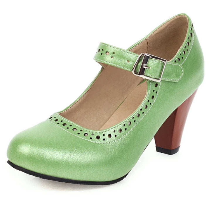 Genevieve colored mary jane heels for women