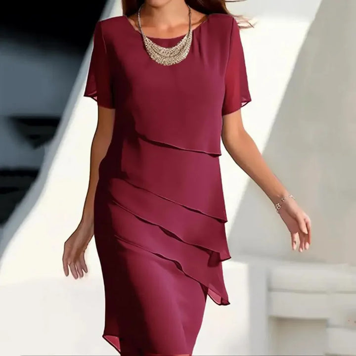 Aurora | Layered Chiffon Cocktail Dress