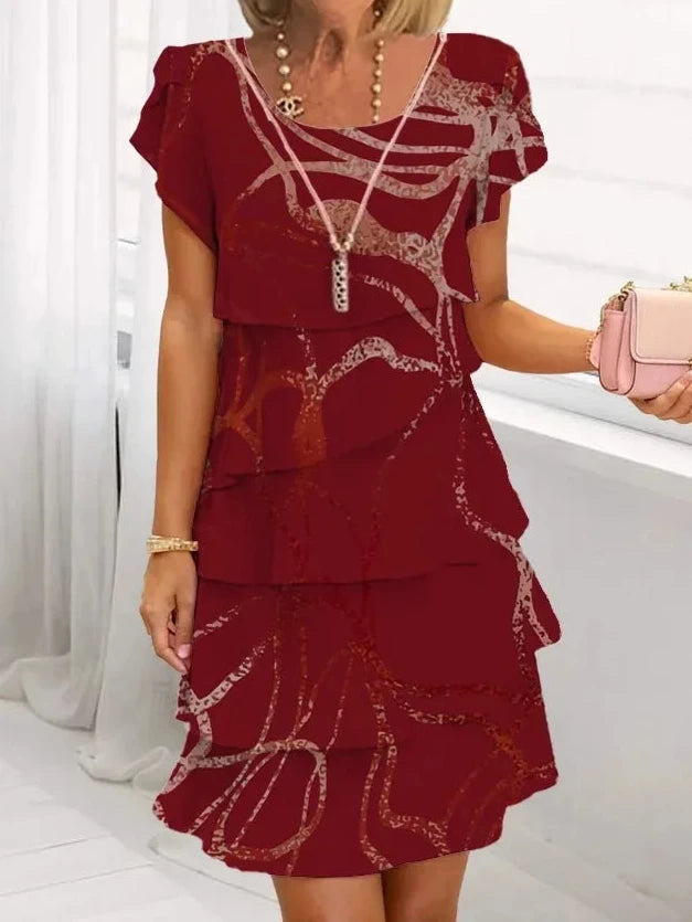 Monica | Elegant Comfort Ruffle Dress