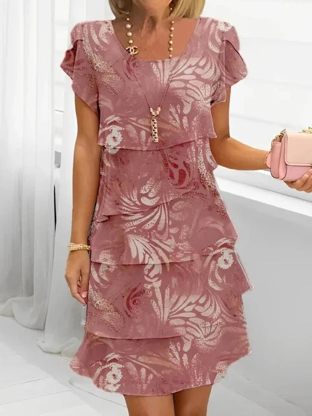 Deborah | Elegant Comfort Ruffle Dress