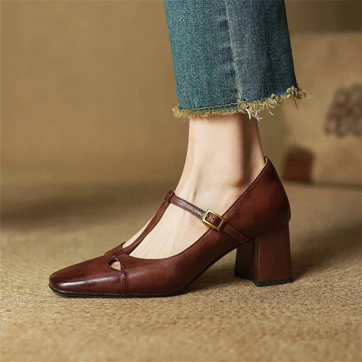 Alysa genuine leather heels for women