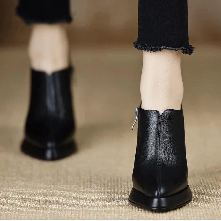 Anita leather heels for women