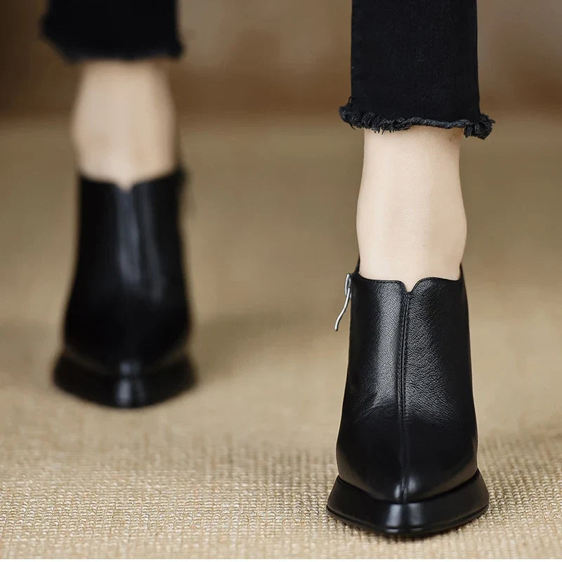 Anita leather heels for women