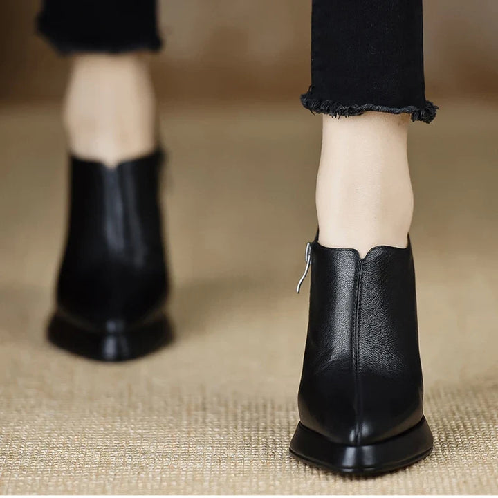 Anita leather heels for women