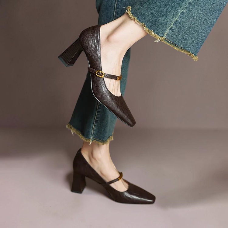 Maela genuine leather heels for women