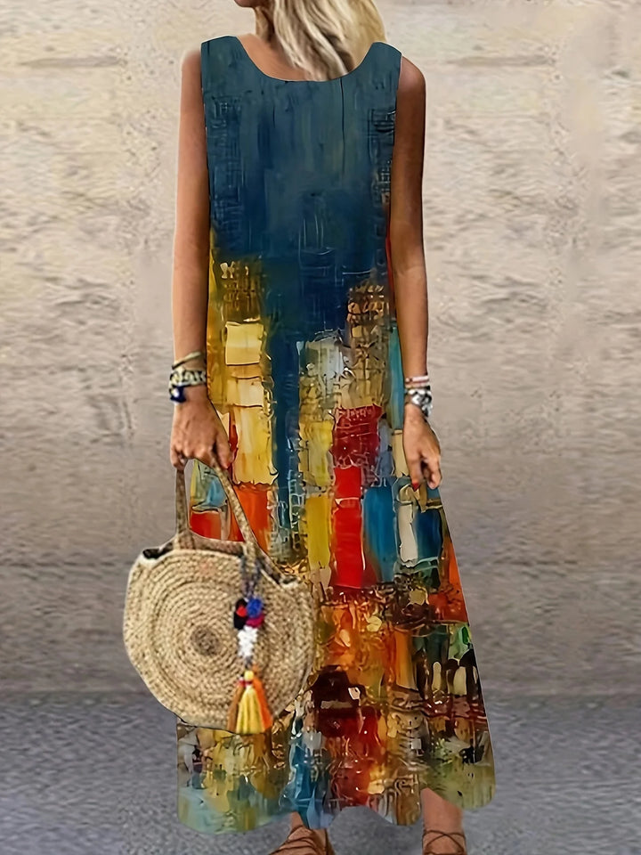 Flora | Sunflower Print Maxi Dress