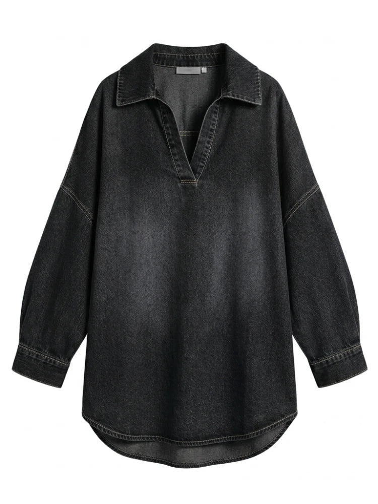 Clémence oversized denim shirt for women