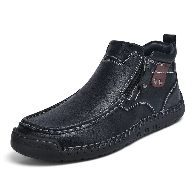 Scott handstitched leather slip-on shoes for women