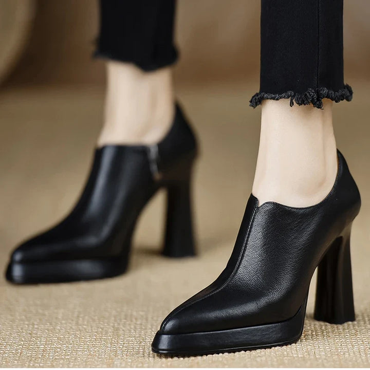Anita leather heels for women