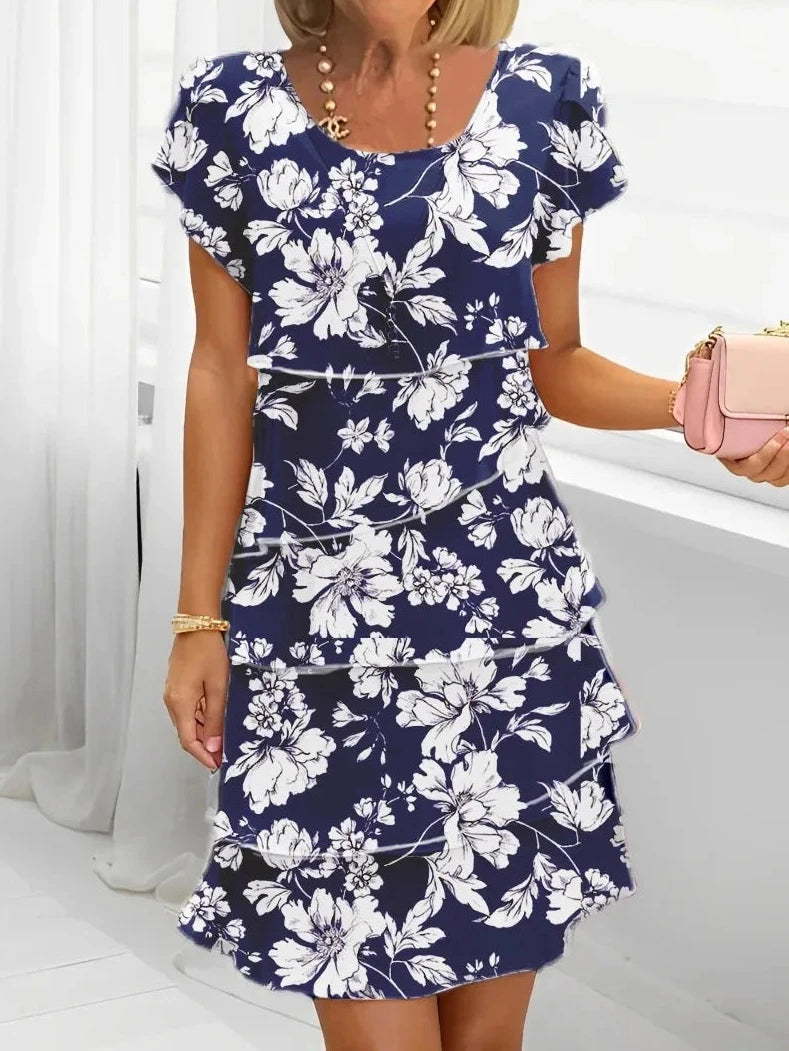 Francesca | Elegant Comfort Ruffle Dress