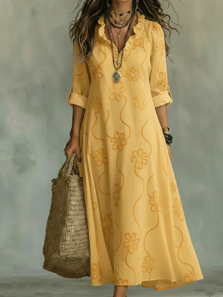 Bonifacia™ | Linen Maxi Dress