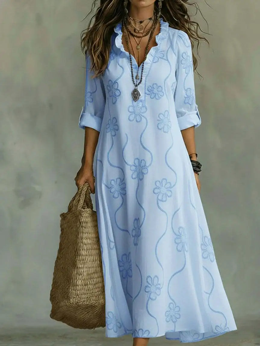 Bonifacia™ | Linen Maxi Dress