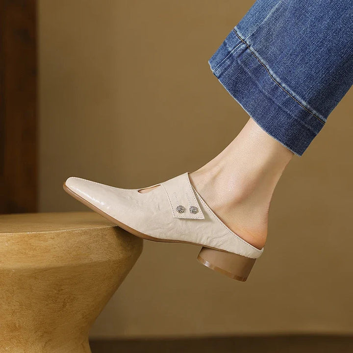 Olga genuine leather mules for women