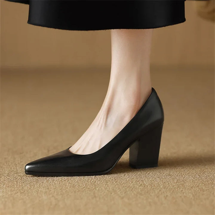 Zella genuine leather heels for women