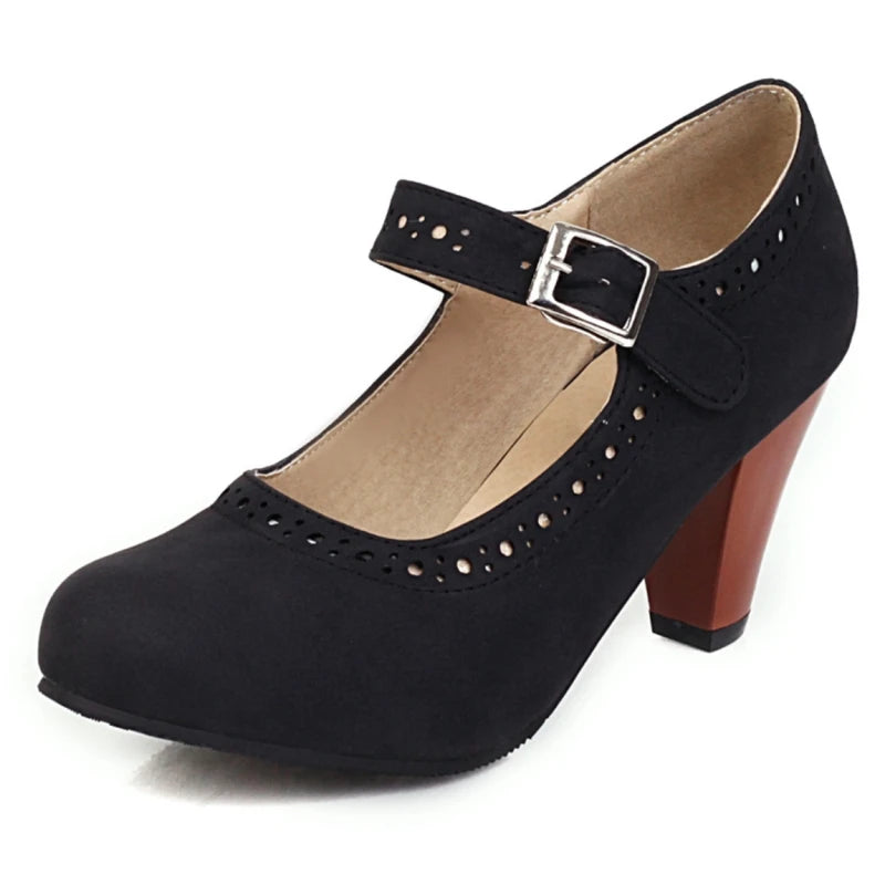 Genevieve colored mary jane heels for women