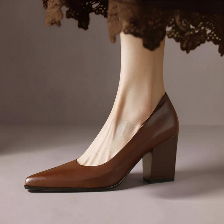 Zella genuine leather heels for women