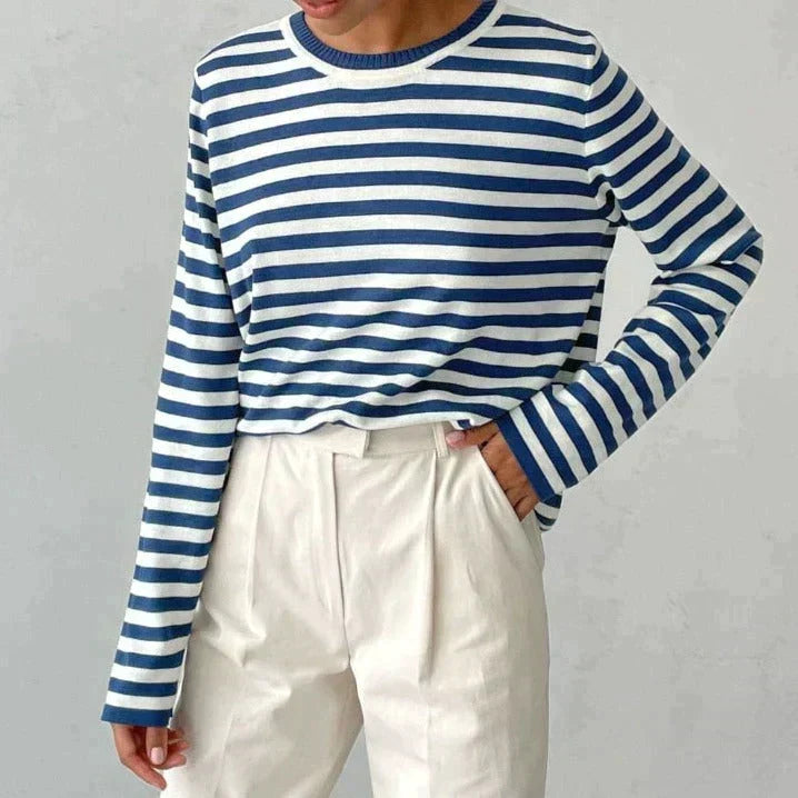 Rowan striped long sleeve top for women