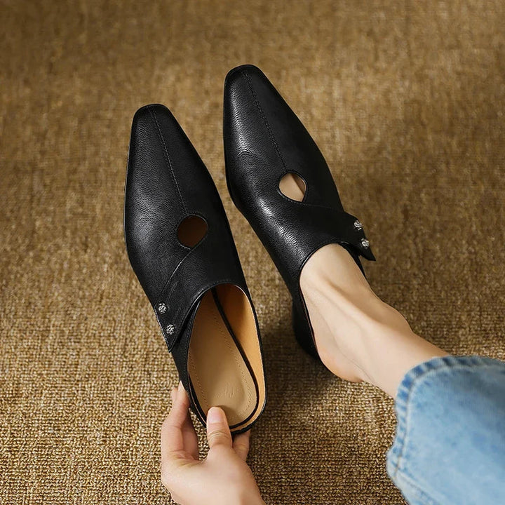 Olga genuine leather mules for women